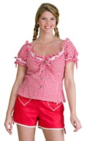 Tyrolean-blouse Oktoberfest red/white