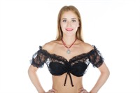 Dirndlbluse schwarz (Spitze) 