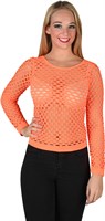 Shirt Langarm Löcher neon orange 