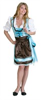 Dirndl Gabi Oktoberfest türkis/braun (Kleid,Schürze)