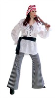 Piraten-Bluse weiss 2-tlg