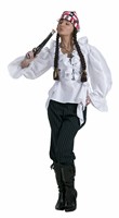 Piraten-Bluse Luxus weiss