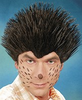 Pruik bruin egel