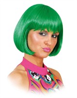 Pruik donker groen sexy Lola