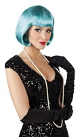 Pruik turkoois Cabaret
