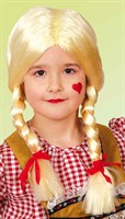 Pruik zwart Gretchen kind