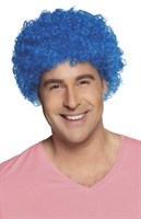 Pruik blauw krullen