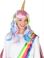 Wig Unicorn pink/turquoise