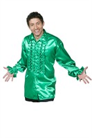 blouse with frills Green