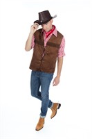 Cowboy-Weste braun (Suédine)