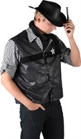 Cowboy-Weste  schwarz