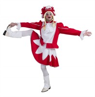 Dansmarietje voor heren rood/wit 