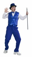 vest met paillets de luxe blauw