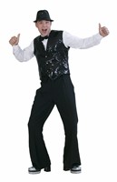 vest met paillets de luxe zwart