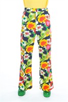 Trousers of the seventies Flower Power