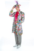 Jas bloemen neon zilver