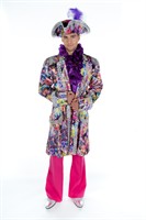 Jas bonte bloemen zilver