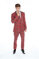 Jacke rot Karo   Slim Fit  