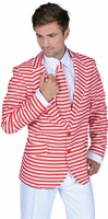 Jacket stripes red/white Slim Fit