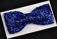 Mini vlinderdas lurex blauw