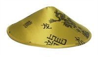 Teller-Hut Chinesin Gelb, universal größe (B=34 cm