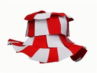 Lappenhut Rot/Weiß, universal größe (H=15 cm)