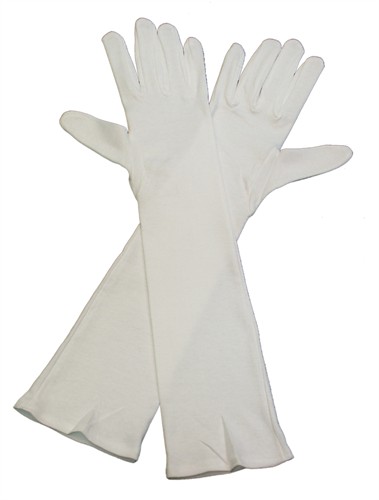 Handschoenen wit 50 cm
