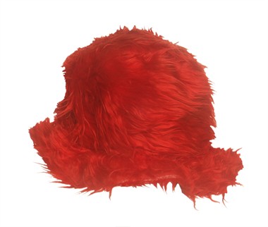 Hoed Sweety rood, one size (H=15 cm)
