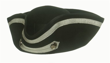 Three-cornered hat   officer black, silver