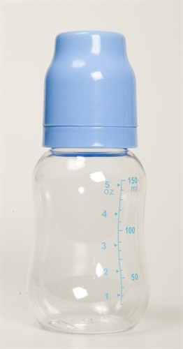 Baby Flasche 120 ml rosa (Ø 5 cm, H=14 cm)