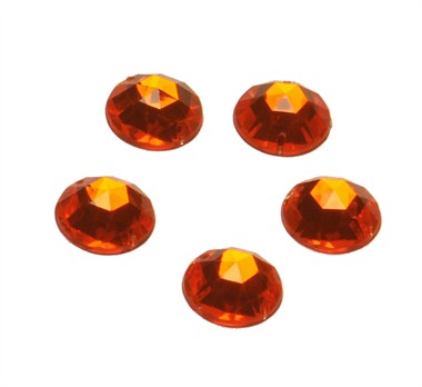 Stenen rond oranje 24 st. (15 mm)