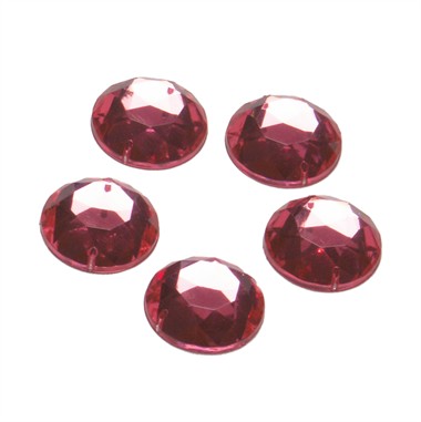 Strass-kreis Pink 24 Stück (20 mm)