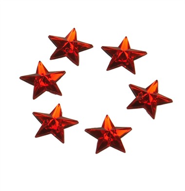 Strass-stern Rot 24 Stück (15 mm)