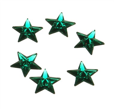 Stenen ster groen 24 st. (15 mm)