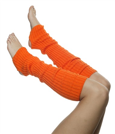 Beenwarmers met gat oranje (L=50 cm)