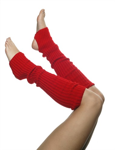 Beenwarmers met gat rood (L=50 cm)