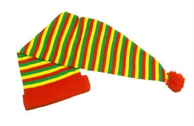 Zipfelmütze Luxus Rot/Gelb/Grün
