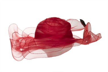 Damen Hut Nadine Rot, universal größe (H=10 cm)