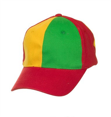 Basketbal-pet rood/geel/groen, one size