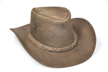Cowboy Hut (Leder) dunkel braun