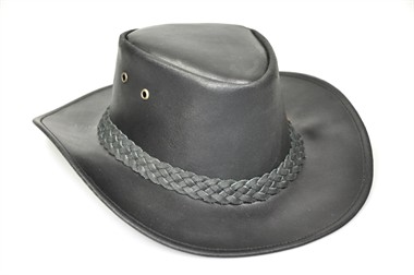 cowboy hoed (leer) zwart