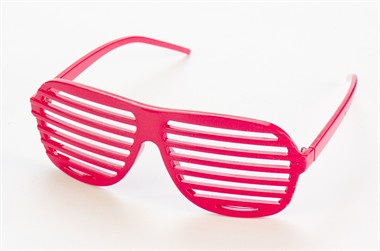 Brille Lamellen rot 