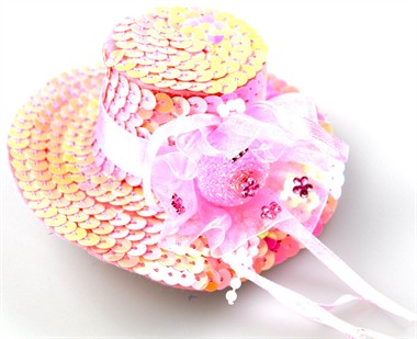 Zylinder Rosa Haarclip 