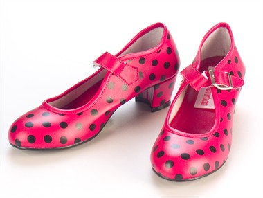 Flamenco schoenen Arietta rood/zwart (kind)