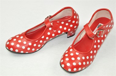 Flamenco Schuhe Carmela Rot/Weiss