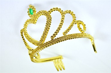 Krone Herzform Gold (H=9 cm)