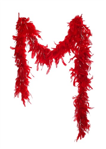 Boa rood lurex zilver (L=180 cm)