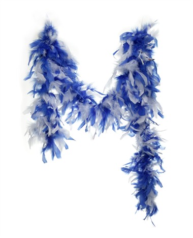 Federboa blau-weiß (L=180 cm)
