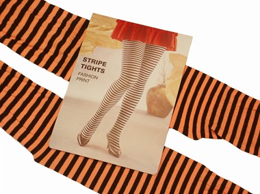 Strumpfhose Orange/Schwarz, universal größe