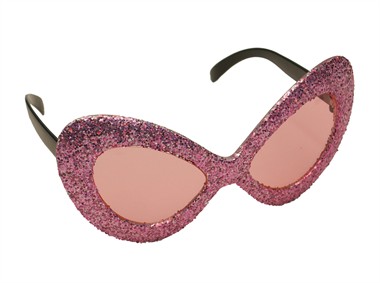 Glitter-brille alien Pink